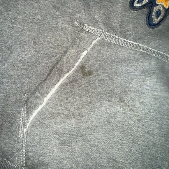 Abercrombie & Fitch Gray Hoodie with Colorful Indian Embroidery Y2K - Picture 5 of 8